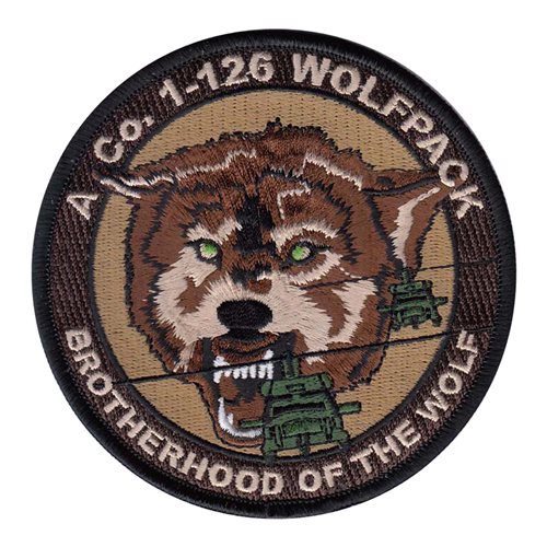 A Co 1-126 AVN Wolfpack Patch