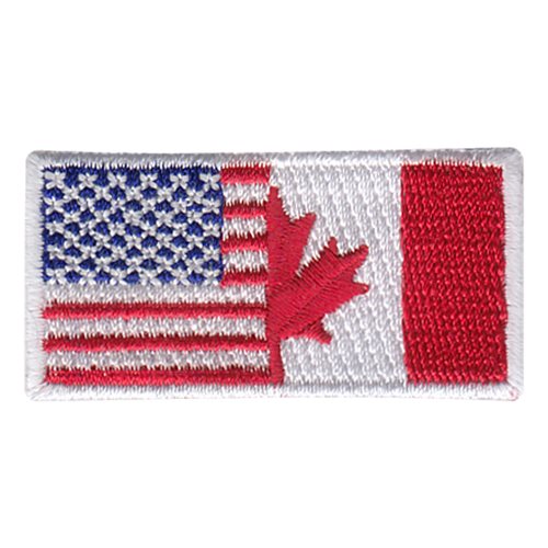 NORAD USA Canada Flag Pencil Patch  North American Aerospace Defense  Command Patches