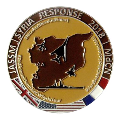 609 CAOC Syria Operation Allied Strike 2018 Challenge Coin