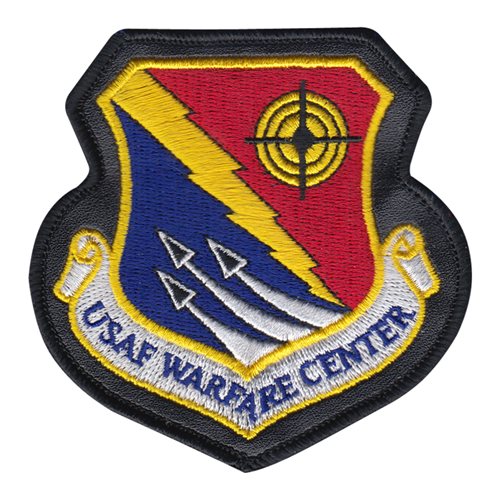 USAF Warfare Center Patch with Leather