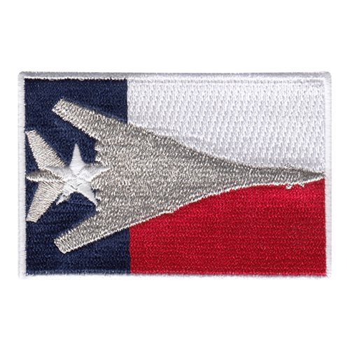 B-1 Store Metallic Silver Texas Flag Patch