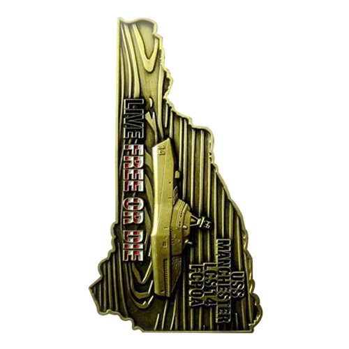 USS Manchester LCS Crew 14 Challenge Coin - View 2