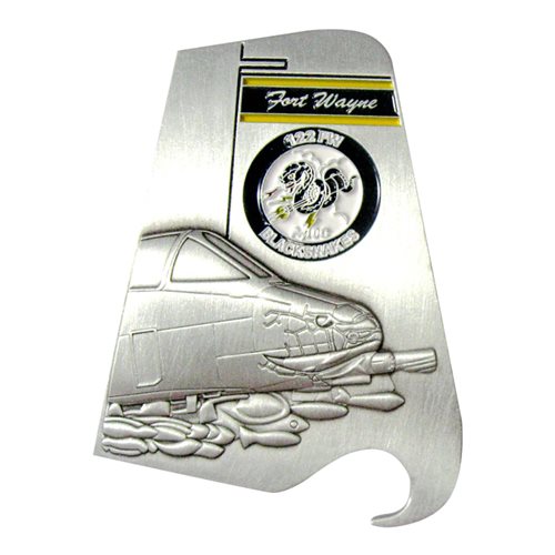 122 FW A-10 Tail Flash Bottle Opener Challenge Coin