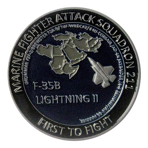 VMFA 211 F-35B Deployment Challenge Coin