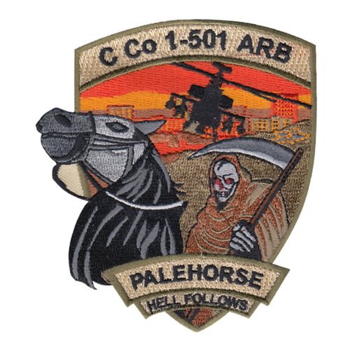 C Co 1-501 ARB Palehorse Patch