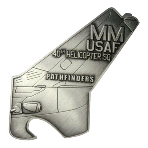 40 HS Tail Flash Bottle Opener Challenge Coin - View 2