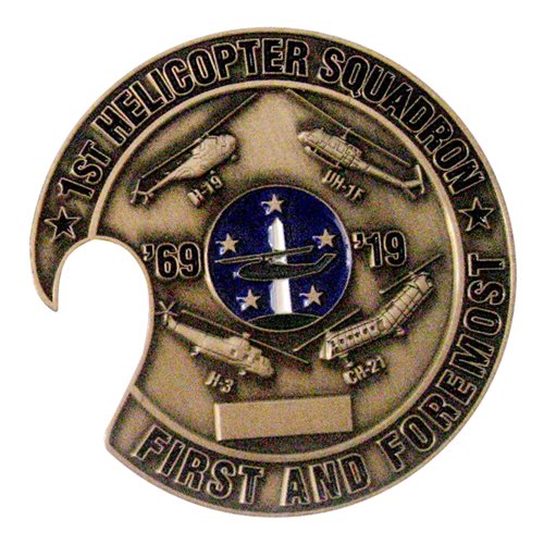 1 HS UH-1N Bottle Opener Challenge Coin - View 2