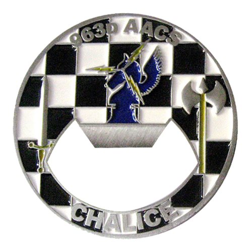 963 AACS E-3 Bottle Opener Challenge Coin - View 2