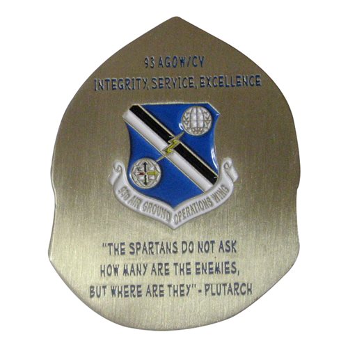 93 AGOW Challenge Coin  - View 2