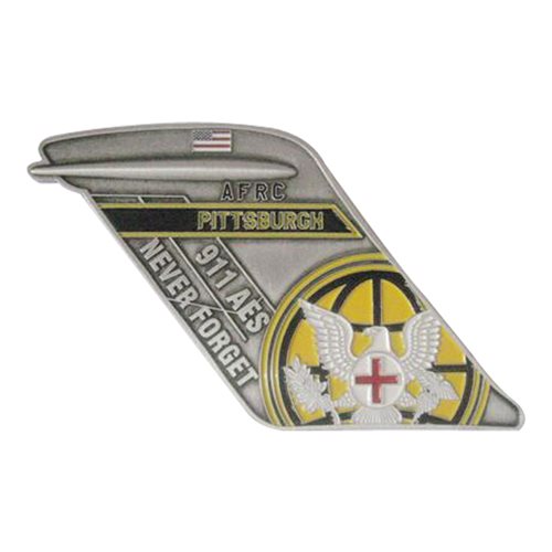 911 AES C-17 Pittsburgh Tail Flash Challenge Coin  - View 2