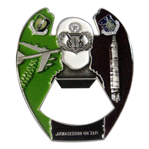 AFGSC 5 BW-9MW Bottle Opener Challenge Coin - View 2