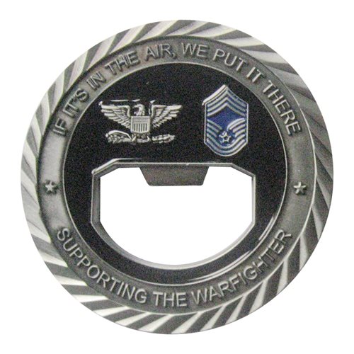 HQ AFMC CG Bottle Opener Challenge Coin - View 2