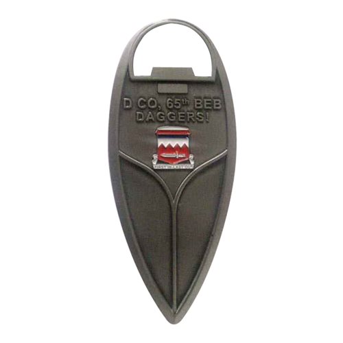 D Co 65 BEB Daggers Command Bottle Opener Challenge Coin - View 2