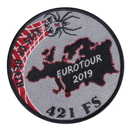 421FS BLACK WIDOW PANTHER DRIVER PVCパッチ 421 FS Custom Patches | 421st Fighter Squadron Patches