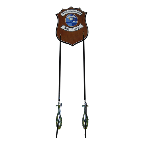 Custom 2-Hook Shield Style Briefing Stick Rack