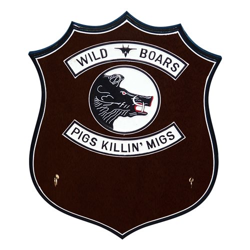 Custom 2-Hook Shield Style Briefing Stick Rack - View 2