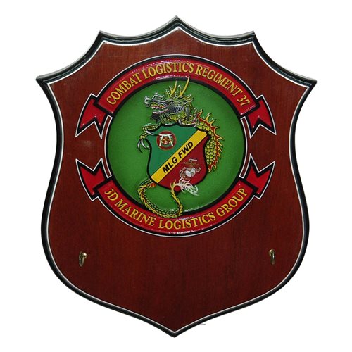 Custom 2-Hook Shield Style Briefing Stick Rack - View 4