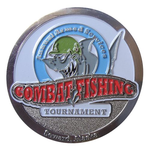 ASYMCA Alaska Combat Fishing 2015 Challenge Coin