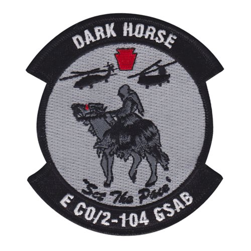 E Co 2-104 GSAB Dark Horse Patch 