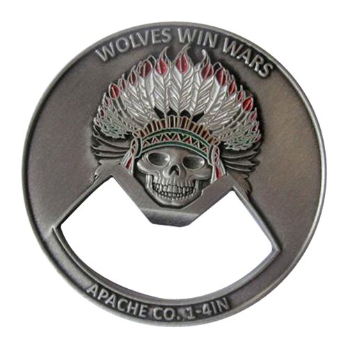 A Co 1-4 IN Bottle opener Challenge Coin - View 2