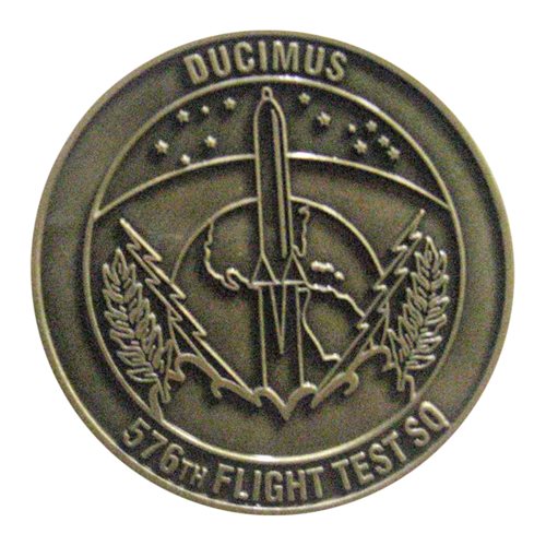 576 FLTS USAF Top Hand Bronze Challenge Coin - View 2