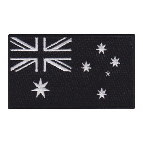 Australia Flag Black and White Patch