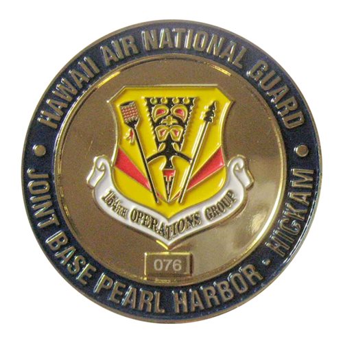154 OG Commander Support Staff Challenge Coin