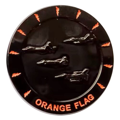 412 OG Orange Flag Challenge Coin | 412th Electronic Warfare Group  Coins - View 2