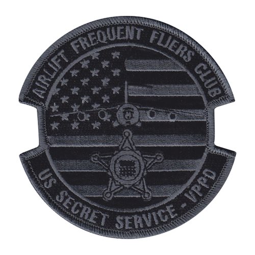 86 AW Secret Service Black and Gray Patch