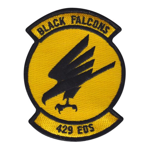429 EOS Black Falcons 4 Inch Patch