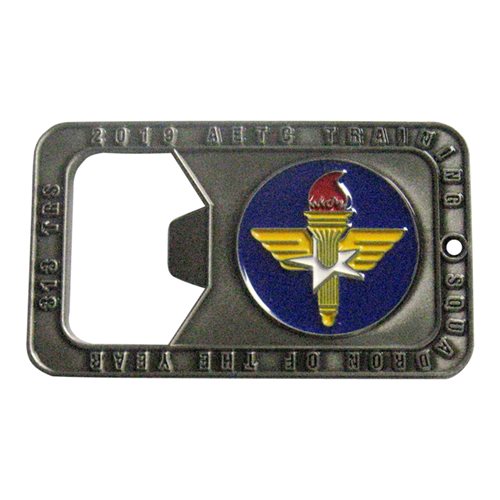 313 TRS AETC 2019 Bottle Opener Challenge Coin - View 2