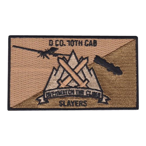 D Co 10TH CAB Slayer Patch  D Company 10th Combat Aviation Brigade Patches