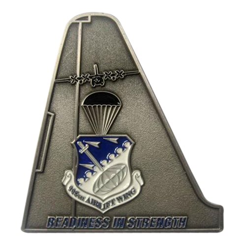 908 AW C-130 Command Chief Tail Flash Challenge Coin - View 2