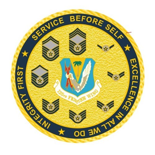125 FW 1st Sergeant Coin