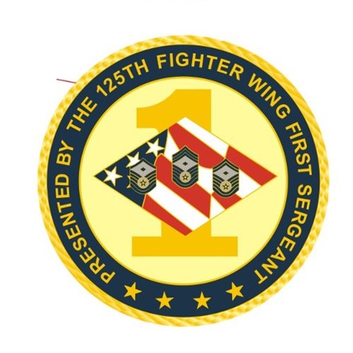 125 FW 1st Sergeant Coin - View 2