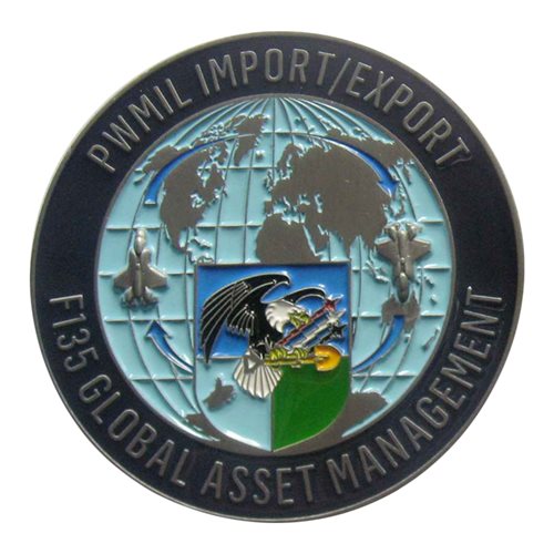 F-135 Global Asset Management  Challenge Coin - View 2