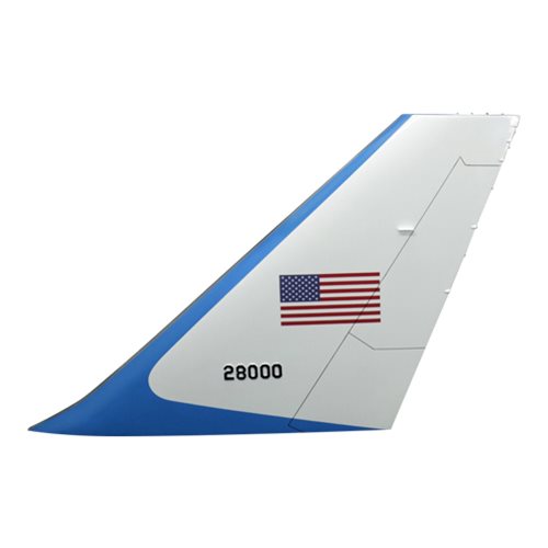 Air Force One B747 Airplane Tail Flash