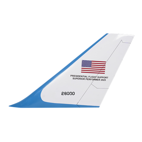 Air Force One B747 Airplane Tail Flash - View 3