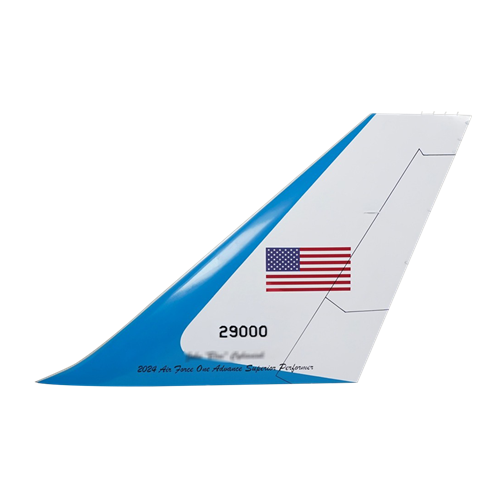 Air Force One B747 Airplane Tail Flash - View 4