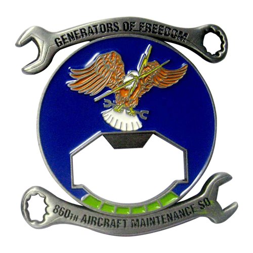 860 AMXS Bottle Opener Challenge Coin - View 2