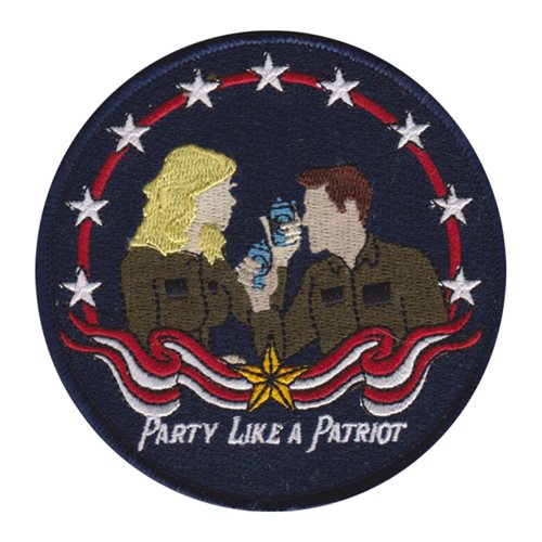 Party Like A Patriot Wedding Patch