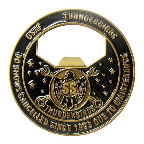 USAF Thunderbirds Night Shift Bottle Opener Challenge Coin - View 2