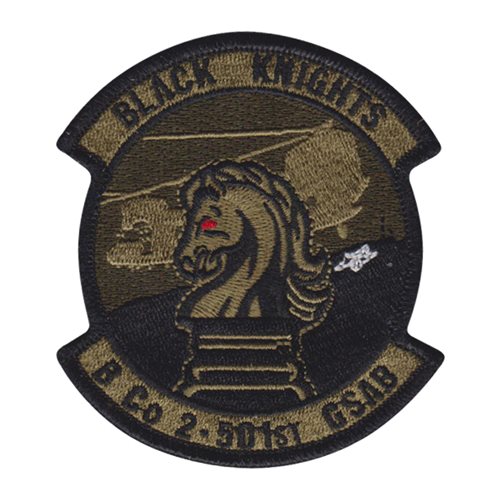 B Co 2-501 GSAB CH47 Black Knight OCP Patch