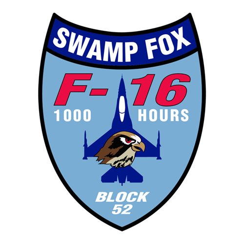 157 FS Swamp Fox F-16 1000 Hours F-16 Patch