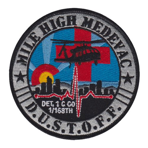 C Co 1-168 IN Mile High Medevac Dust Off Morale Patch