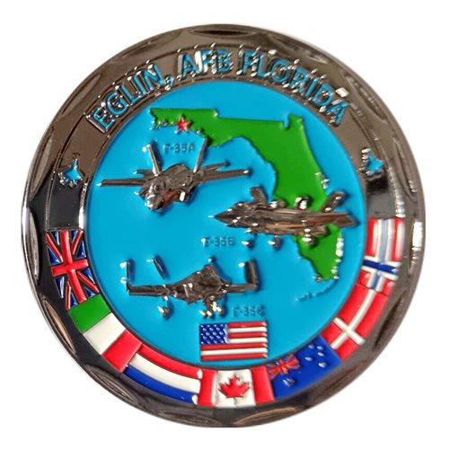 Eglin AFB F-35 ATC Challenge Coin - View 2