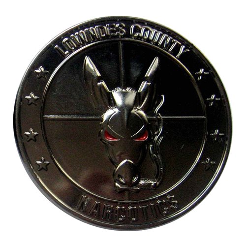 Lowndes County Sheriff's Office Narcotics Challenge Coin - View 2
