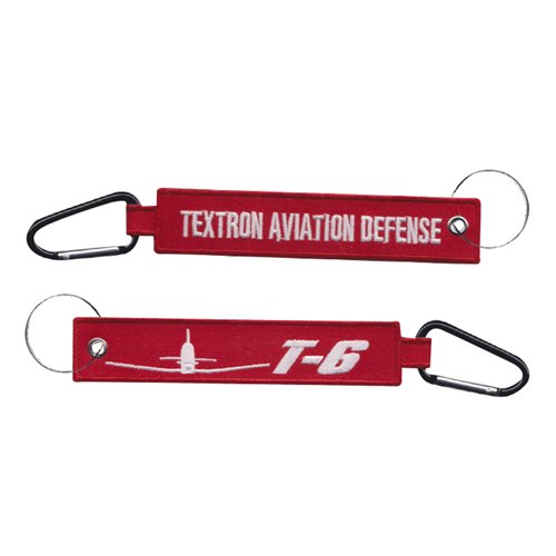 Textron T-6 Texan II Carabiner Red Key Flag