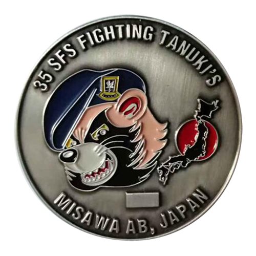 35 SFS Fighting Tanukis Commander Challenge Coin