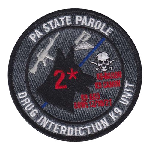 Pennsylvania State Parole K9 DIU Unit Patch
